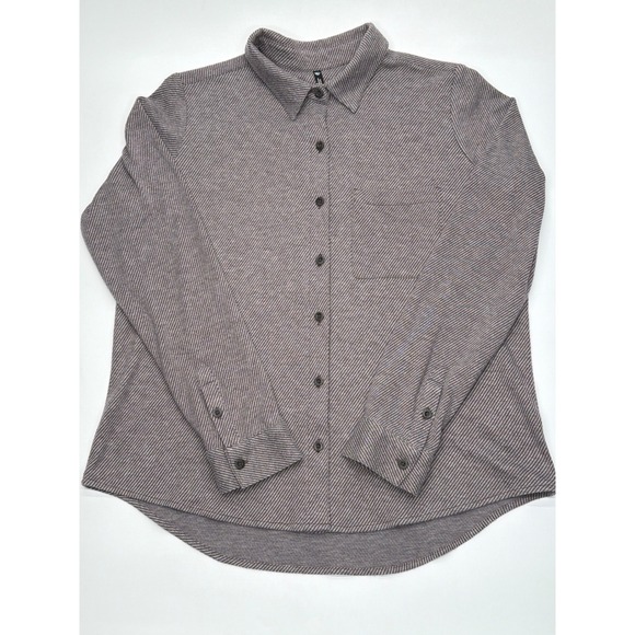 Kuhl Other - Kuhl Mens Medium Brown Grey Diagonal Stripe Long Sleeve Button Down Shirt Medium